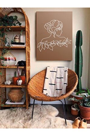 Soyut Dekoratif Vintange Retro Bohe Bohem Boho Art Vektorel Abstract Minimalist Canvas Kanvas Tablo