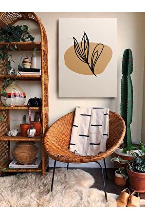 Soyut Dekoratif Vintange Retro Bohe Bohem Boho Art Vektorel Abstract Minimalist Canvas Kanvas Tablo