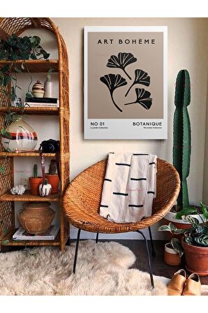 Soyut Dekoratif Vintange Retro Bohe Bohem Boho Art Vektorel Abstract Minimalist Canvas Kanvas Tablo