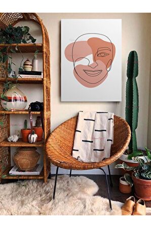 Soyut Dekoratif Vintange Retro Bohe Bohem Boho Art Vektorel Abstract Minimalist Canvas Kanvas Tablo