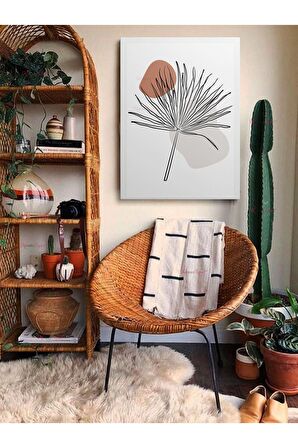 Soyut Dekoratif Vintange Retro Bohe Bohem Boho Art Vektorel Abstract Minimalist Canvas Kanvas Tablo