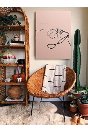 Soyut Dekoratif Vintange Retro Bohe Bohem Boho Art Vektorel Abstract Minimalist Canvas Kanvas Tablo