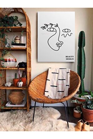 Soyut Dekoratif Vintange Retro Bohe Bohem Boho Art Vektorel Abstract Minimalist Canvas Kanvas Tablo
