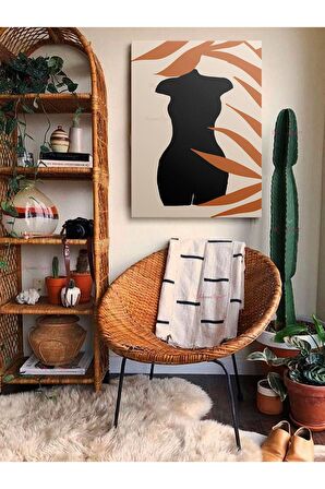 Soyut Dekoratif Vintange Retro Bohe Bohem Boho Art Vektorel Abstract Minimalist Canvas Kanvas Tablo