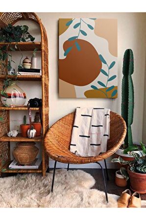 Soyut Dekoratif Vintange Retro Bohe Bohem Boho Art Vektorel Abstract Minimalist Canvas Kanvas Tablo