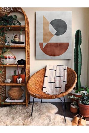 Soyut Dekoratif Vintange Retro Bohe Bohem Boho Art Vektorel Abstract Minimalist Canvas Kanvas Tablo