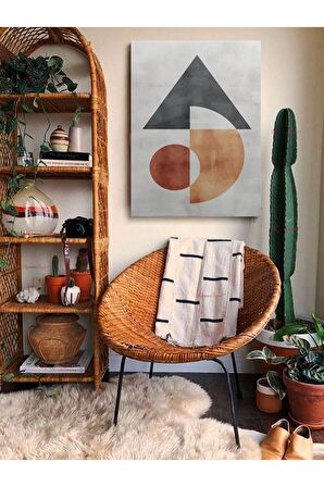 Soyut Dekoratif Vintange Retro Bohe Bohem Boho Art Vektorel Abstract Minimalist Canvas Kanvas Tablo