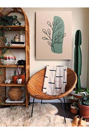 Soyut Dekoratif Vintange Retro Bohe Bohem Boho Art Vektorel Abstract Minimalist Canvas Kanvas Tablo