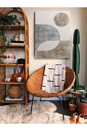 Soyut Dekoratif Vintange Retro Bohe Bohem Boho Art Vektorel Abstract Minimalist Canvas Kanvas Tablo