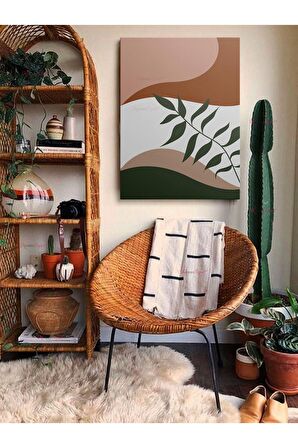 Soyut Dekoratif Vintange Retro Bohe Bohem Boho Art Vektorel Abstract Minimalist Canvas Kanvas Tablo