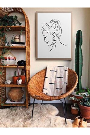 Soyut Dekoratif Vintange Retro Bohe Bohem Boho Art Vektorel Abstract Minimalist Canvas Kanvas Tablo