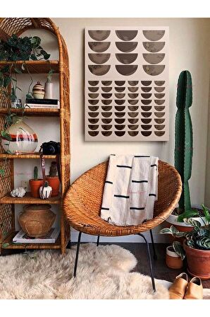 Soyut Dekoratif Vintange Retro Bohe Bohem Boho Art Vektorel Abstract Minimalist Canvas Kanvas Tablo