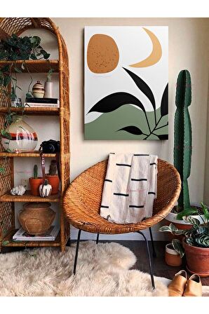 Soyut Dekoratif Vintange Retro Bohe Bohem Boho Art Vektorel Abstract Minimalist Canvas Kanvas Tablo