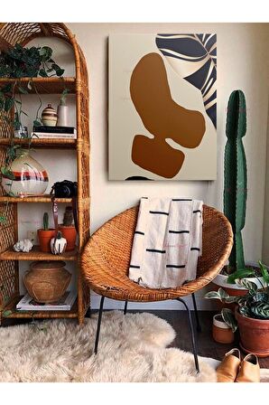 Soyut Dekoratif Vintange Retro Bohe Bohem Boho Art Vektorel Abstract Minimalist Canvas Kanvas Tablo