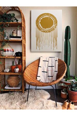 Soyut Dekoratif Vintange Retro Bohe Bohem Boho Art Vektorel Abstract Minimalist Canvas Kanvas Tablo