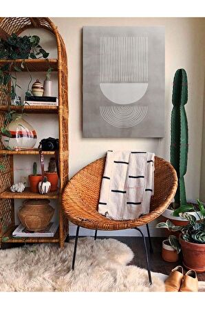 Soyut Dekoratif Vintange Retro Bohe Bohem Boho Art Vektorel Abstract Minimalist Canvas Kanvas Tablo