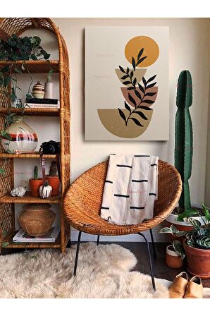 Soyut Dekoratif Vintange Bohe Bohem Boho Art Vektorel Abstract Minimalist Canvas Kanvas Tablo