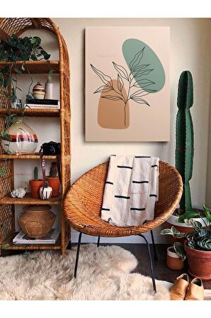 Soyut Dekoratif Vintange Retro Bohe Bohem Boho Art Vektorel Abstract Minimalist Canvas Kanvas Tablo