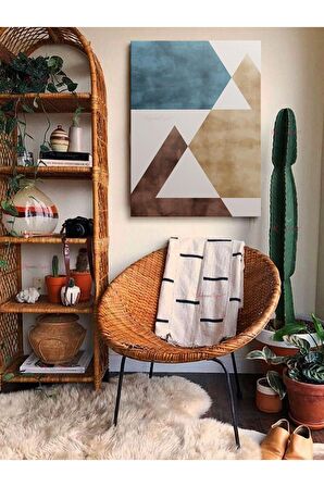 Soyut Dekoratif Vintange Retro Bohe Bohem Boho Art Vektorel Abstract Minimalist Canvas Kanvas Tablo