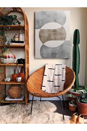 Soyut Dekoratif Vintange Retro Bohe Bohem Boho Art Vektorel Abstract Minimalist Canvas Kanvas Tablo
