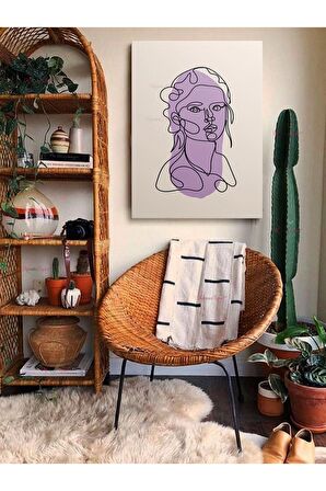 Soyut Dekoratif Vintange Retro Bohe Bohem Boho Art Vektorel Abstract Minimalist Canvas Kanvas Tablo