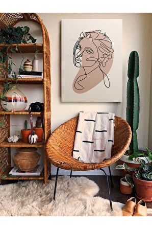 Soyut Dekoratif Vintange Retro Bohe Bohem Boho Art Vektorel Abstract Minimalist Canvas Kanvas Tablo