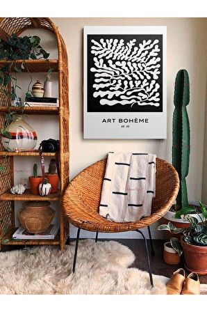 Soyut Dekoratif Vintange Retro Bohe Bohem Boho Art Vektorel Abstract Minimalist Canvas Kanvas Tablo