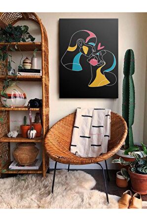 Soyut Dekoratif Vintange Retro Bohe Bohem Boho Art Vektorel Abstract Minimalist Canvas Kanvas Tablo