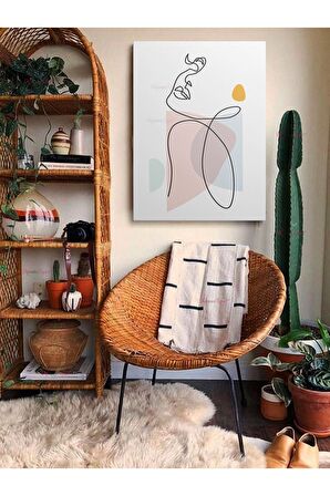 Soyut Dekoratif Vintange Retro Bohe Bohem Boho Art Vektorel Abstract Minimalist Canvas Kanvas Tablo