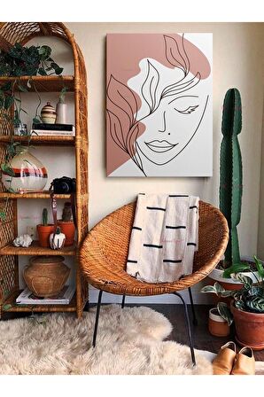 Soyut Dekoratif Vintange Retro Bohe Bohem Boho Art Vektorel Abstract Minimalist Canvas Kanvas Tablo
