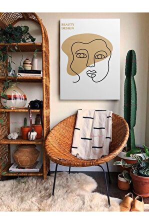 Soyut Dekoratif Vintange Retro Bohe Bohem Boho Art Vektorel Abstract Minimalist Canvas Kanvas Tablo