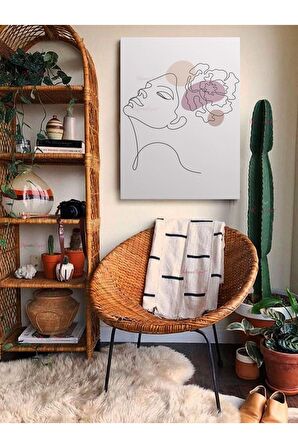 Soyut Dekoratif Vintange Retro Bohe Bohem Boho Art Vektorel Abstract Minimalist Canvas Kanvas Tablo