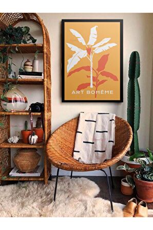 Soyut Dekoratif Vintange Retro Bohe Bohem Boho Art Vektorel Abstract Minimalist Canvas Kanvas Tablo