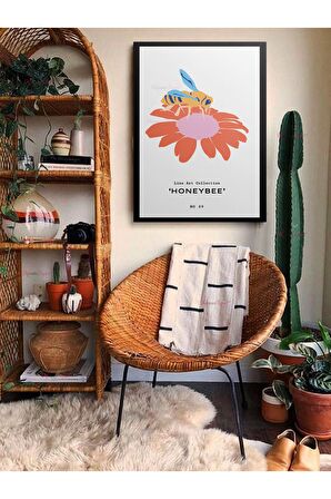 Soyut Dekoratif Vintange Retro Bohe Bohem Boho Art Vektorel Abstract Minimalist Canvas Kanvas Tablo