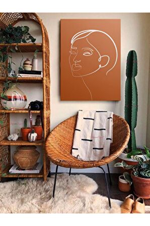 Soyut Dekoratif Vintange Retro Bohe Bohem Boho Art Vektorel Abstract Minimalist Canvas Kanvas Tablo