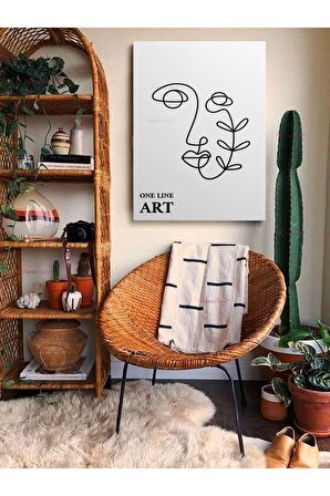 Soyut Dekoratif Vintange Retro Bohe Bohem Boho Art Vektorel Abstract Minimalist Canvas Kanvas Tablo