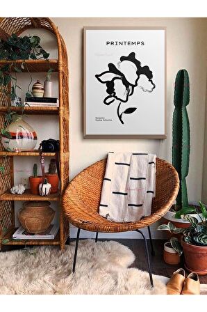 Soyut Dekoratif Vintange Retro Bohe Bohem Boho Art Vektorel Abstract Minimalist Canvas Kanvas Tablo