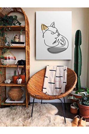 Soyut Dekoratif Vintange Retro Bohe Bohem Boho Art Vektorel Abstract Minimalist Canvas Kanvas Tablo