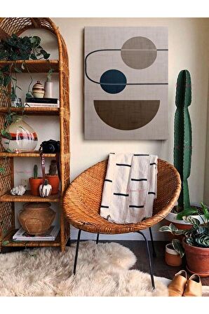 Soyut Dekoratif Vintange Retro Bohe Bohem Boho Art Vektorel Abstract Minimalist Canvas Kanvas Tablo