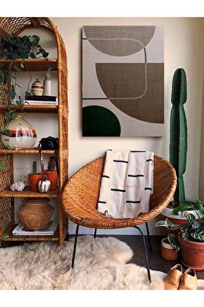 Soyut Dekoratif Vintange Retro Bohe Bohem Boho Art Vektorel Abstract Minimalist Canvas Kanvas Tablo