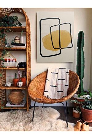 Soyut Dekoratif Vintange Retro Bohe Bohem Boho Art Vektorel Abstract Minimalist Canvas Kanvas Tablo