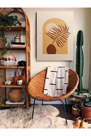 Soyut Dekoratif Vintange Retro Bohe Bohem Boho Art Vektorel Abstract Minimalist Canvas Kanvas Tablo