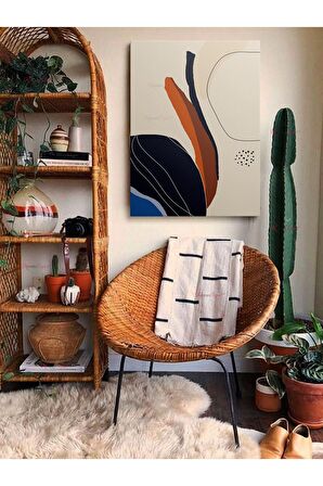 Soyut Dekoratif Vintange Retro Bohe Bohem Boho Art Vektorel Abstract Minimalist Canvas Kanvas Tablo