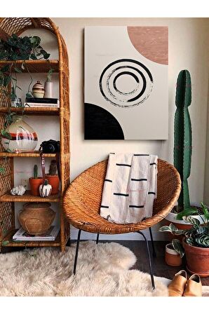 Soyut Dekoratif Vintange Retro Bohe Bohem Boho Art Vektorel Abstract Minimalist Canvas Kanvas Tablo