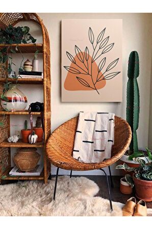 Soyut Dekoratif Vintange Retro Bohe Bohem Boho Art Vektorel Abstract Minimalist Canvas Kanvas Tablo