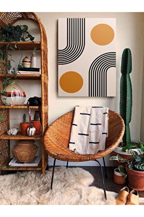 Soyut Dekoratif Vintange Retro Bohe Bohem Boho Art Vektorel Abstract Minimalist Canvas Kanvas Tablo