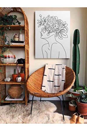 Soyut Dekoratif Vintange Retro Bohe Bohem Boho Art Vektorel Abstract Minimalist Canvas Kanvas Tablo