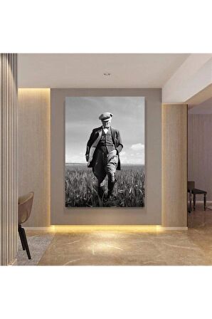 Atatürk Siyah Beyaz Kanvas Kanvas Canvas Tablo