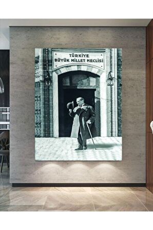 Atatürk Tbmm Önünde Kanvas Kanvas Canvas Tablo