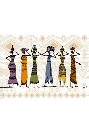 Afrikalı Yerli Kadınlar Kanvas Kanvas Canvas Tablo